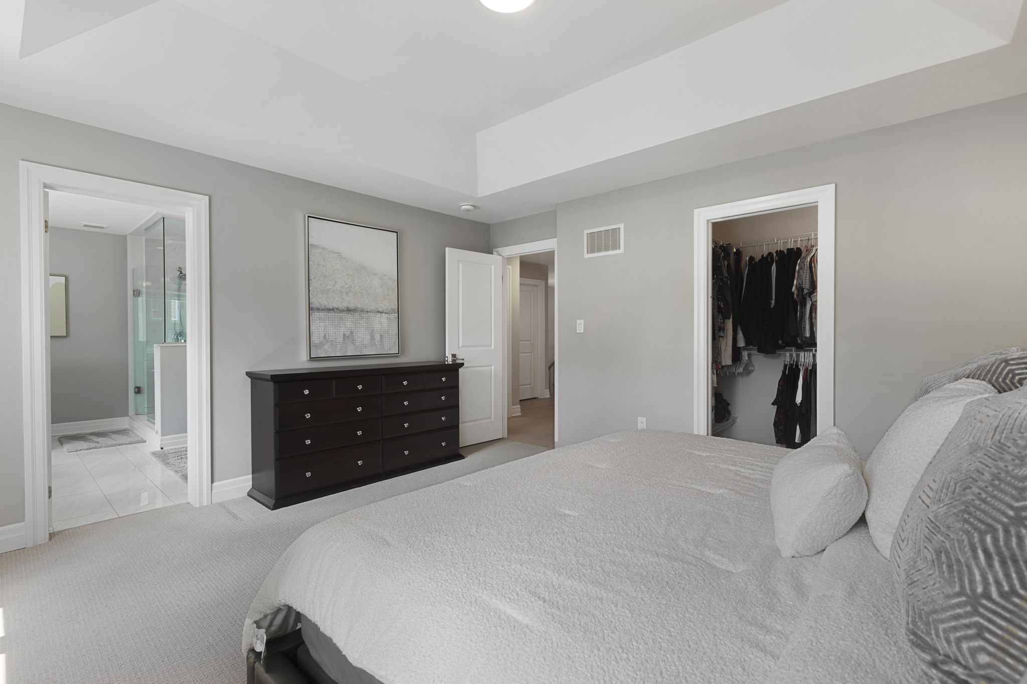 Primary bedroom and ensuite entry