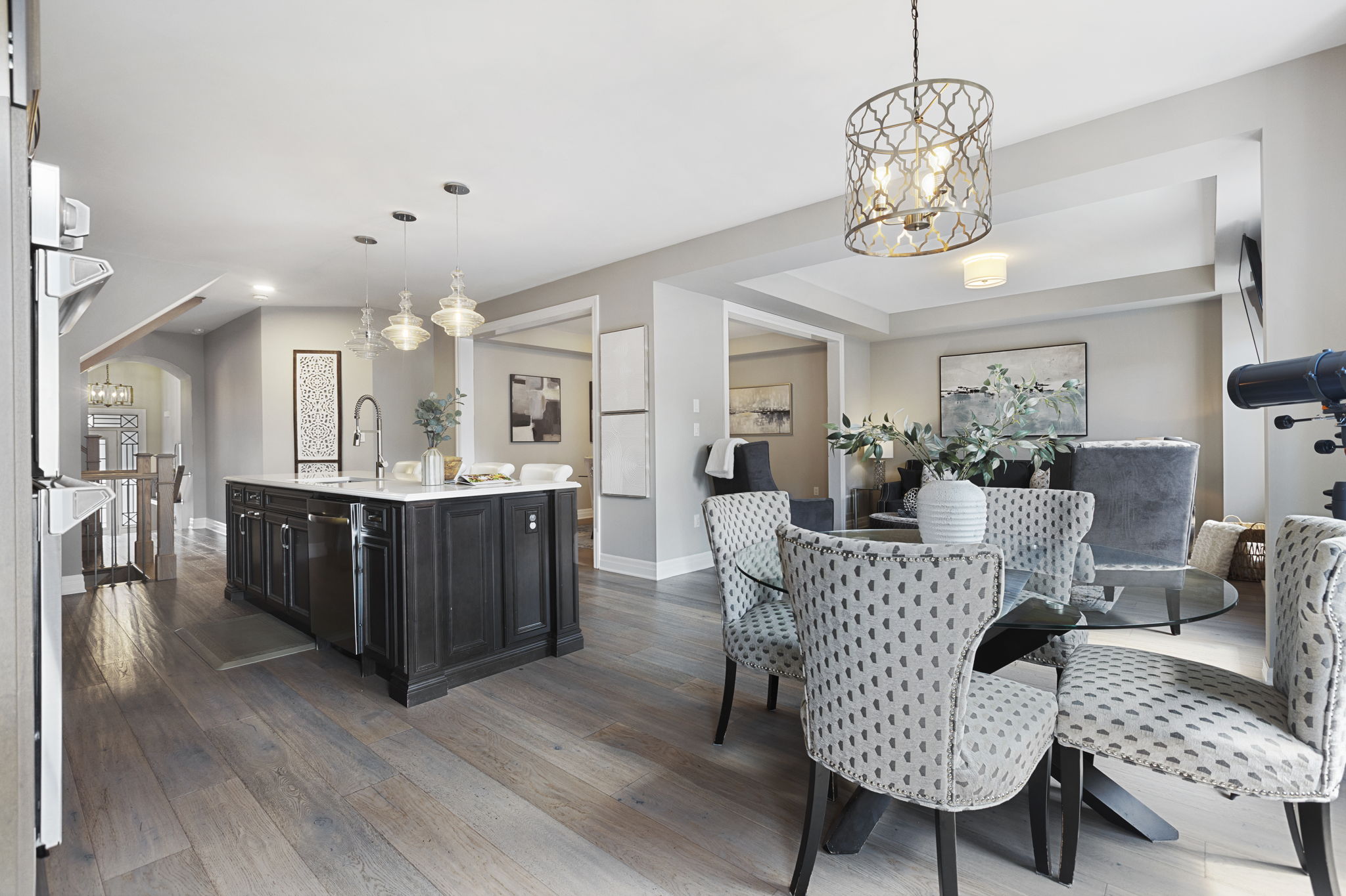 Dining area open to the kitchen