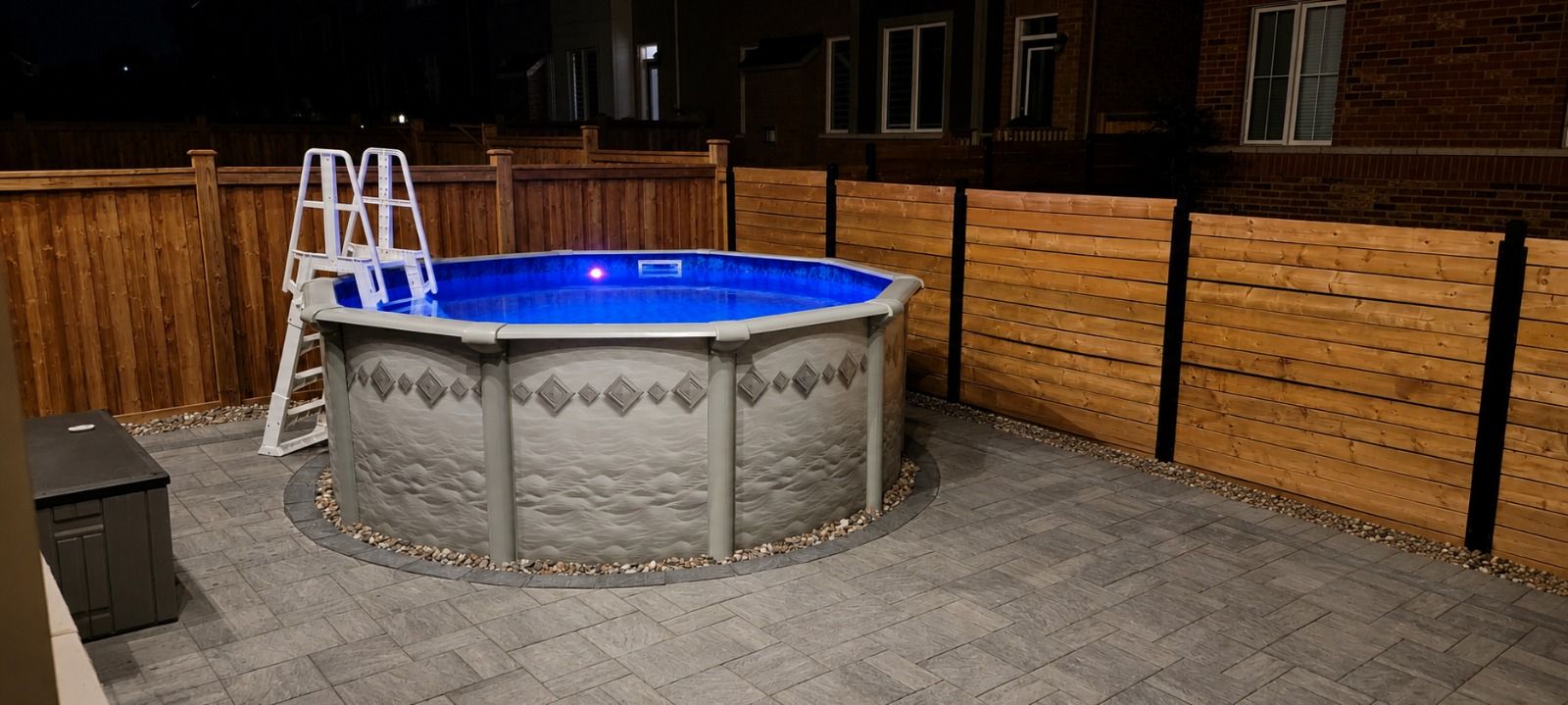 Above ground gas heated pool