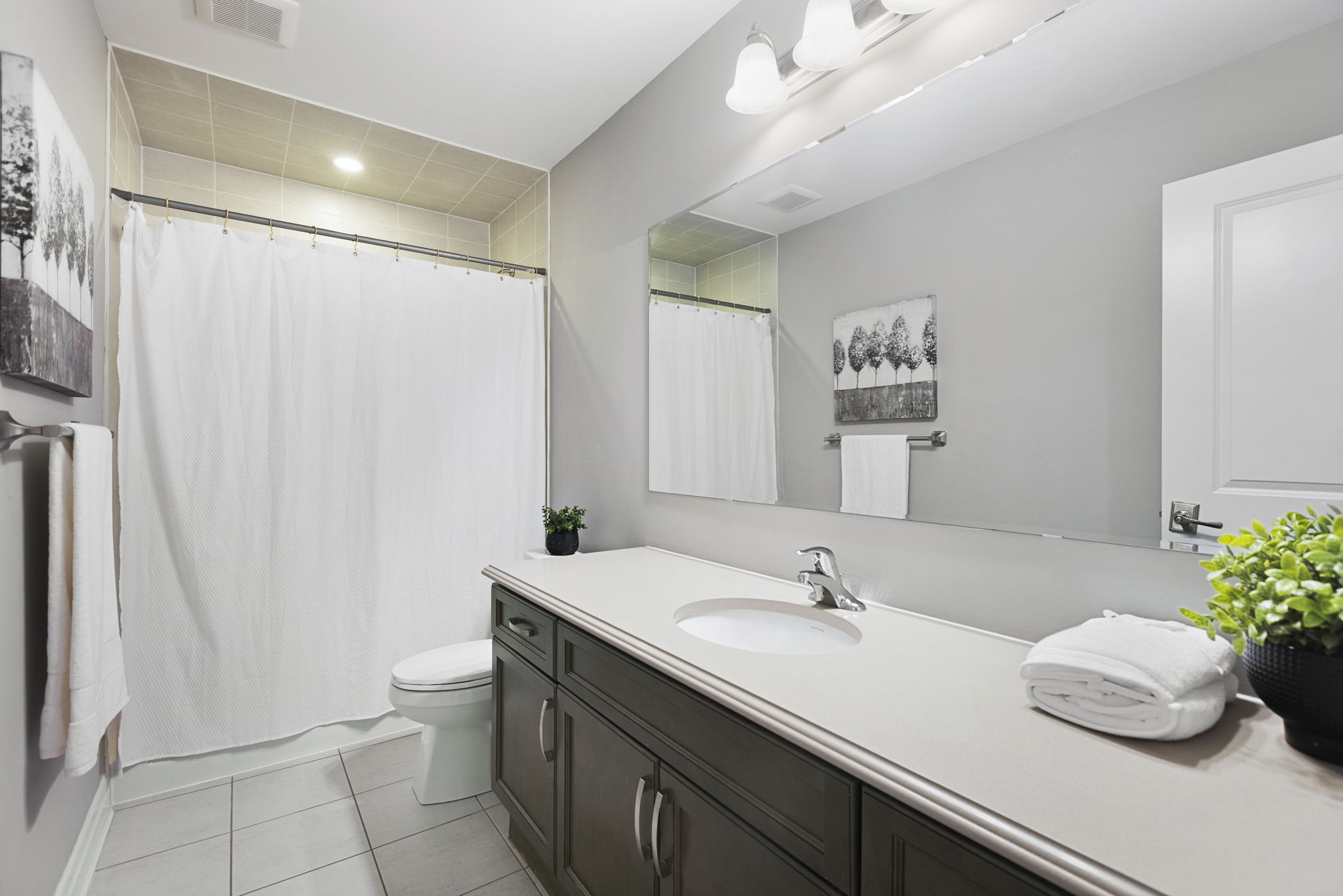 Full bath with tub and shower